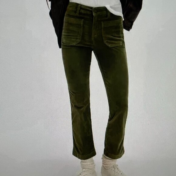 Free People Olive Green Corduroy Pants Size 0 - Picture 4 of 16